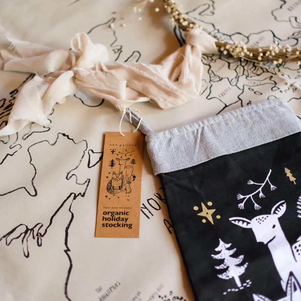 Wee Gallery Organic Christmas Stocking - Deer and Friends