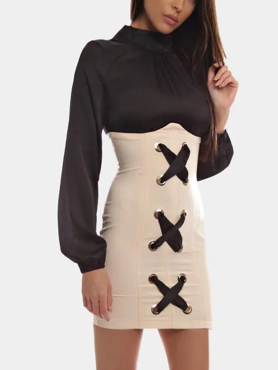 Wholesale Crew Neck Long Sleeve Mini Dresses