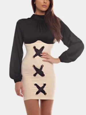 Wholesale Crew Neck Long Sleeve Mini Dresses