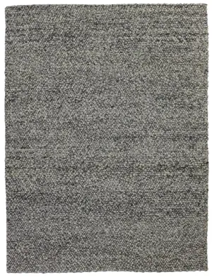 Wicklow 160cm x 230cm Wool Rug - Black White