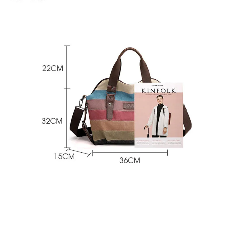 Womens Shoulder Crossbody Messenger Canvas Cloth Handbag Convertible Bag