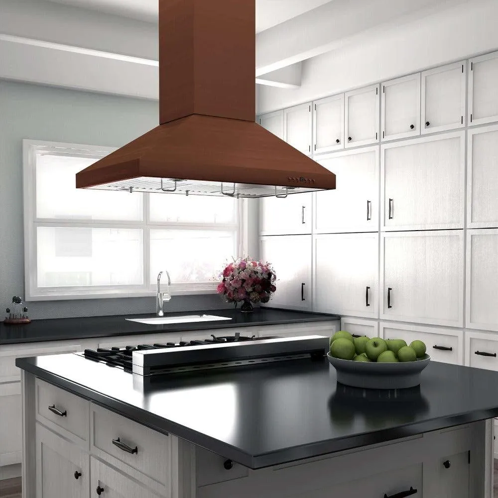 ZLINE 36 in. Designer Series Copper Island Mount Range Hood (8KL3iC-36)